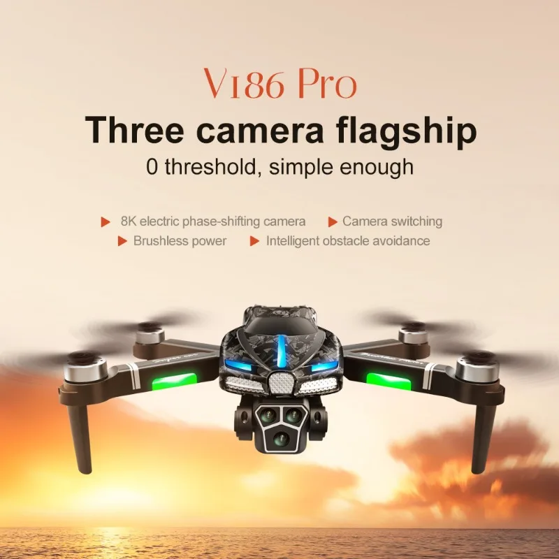 새로운 V186 프로 드론 전문 브러시리스 모터 8K  - Drone Gimbal 2 Axis 리뷰 및 가격