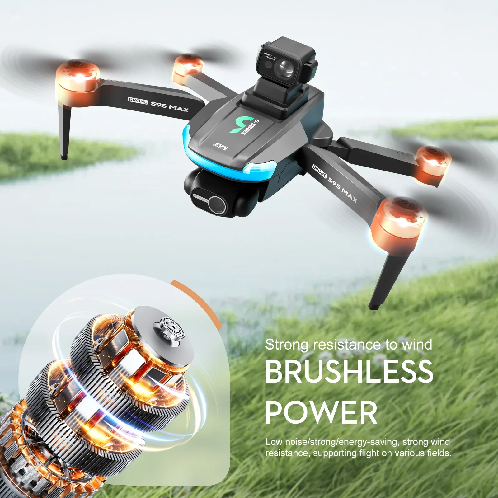 새로운 S9S MAX 미니 드론 4K 2축 PTZ HD - Drone Gimbal Case 리뷰 및 가격